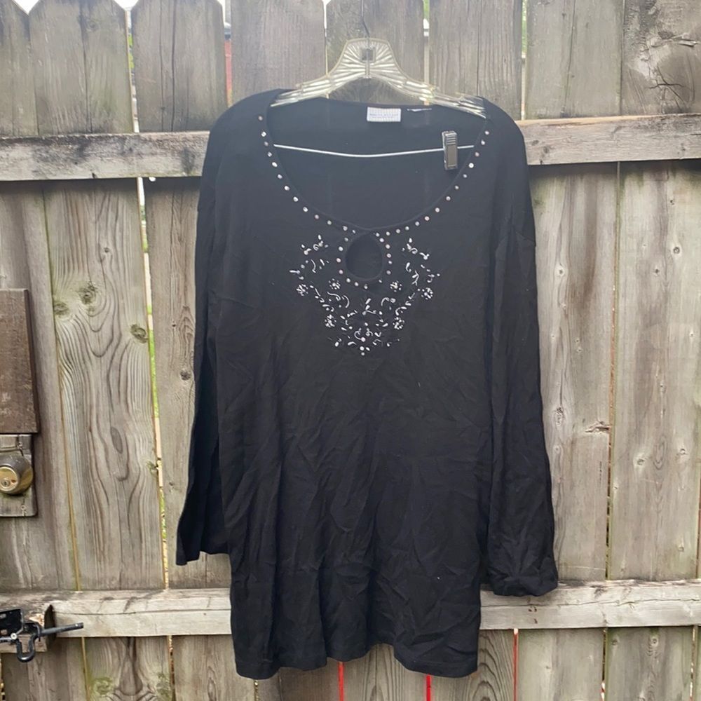 White Stag black keyhole top sz. 2X